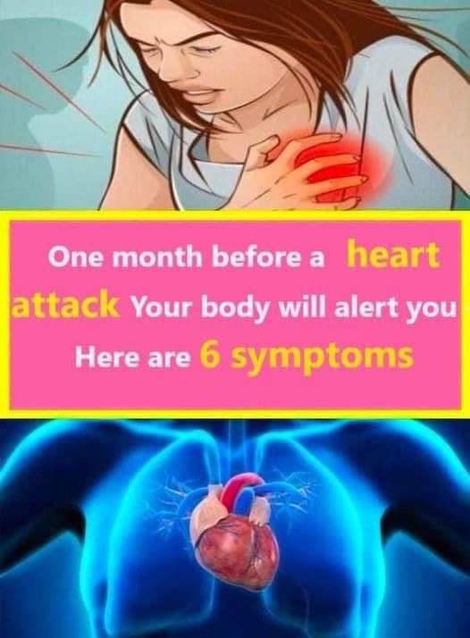 A month before a heart attack, your body will warn you of these 6 signs